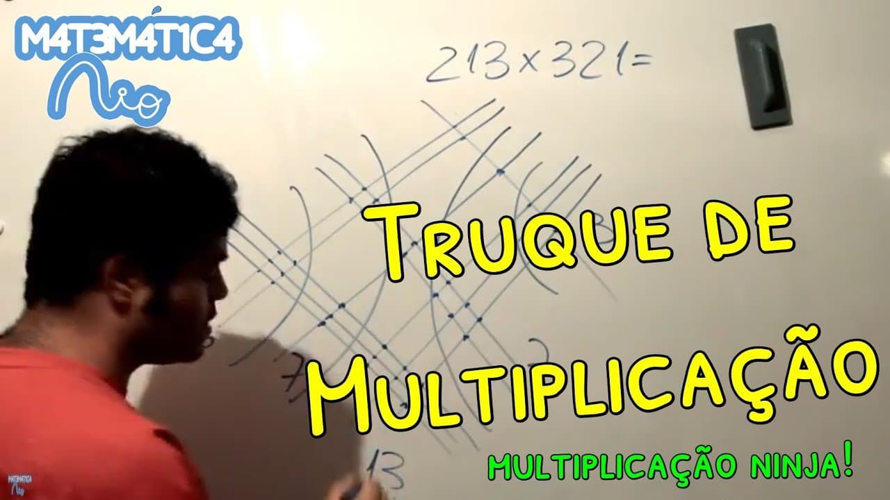 Thumbnail: Truque de Multiplicação Asiática (Multiplicação Chinesa ou Japonesa com pauzinhos) | Matemática Rio