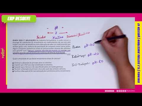 Thumbnail da aula: NA INDÚSTRIA FARMACÊUTICA, É MUITO COMUM O EMPREGO DE SUBSTÂNCIAS DE (...) | SISTEMA DIGESTÓRIO