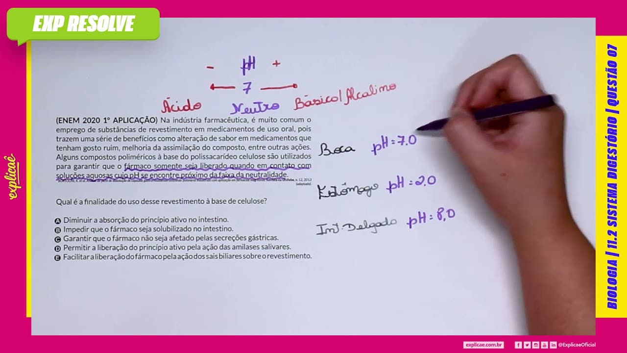 Thumbnail: NA INDÚSTRIA FARMACÊUTICA, É MUITO COMUM O EMPREGO DE SUBSTÂNCIAS DE (...) | SISTEMA DIGESTÓRIO