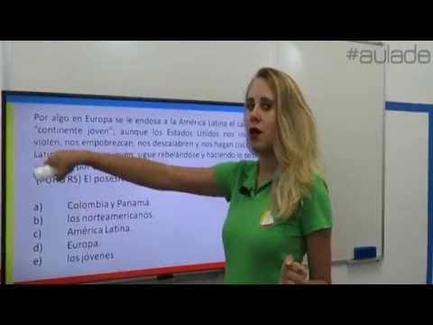 Thumbnail da aula: Espanhol - Resolución de cuestiones: posesivos III