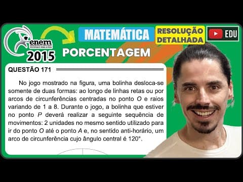 Thumbnail da aula: [ENEM 2015 PPL] 171 📘 PORCENTAGEM No jogo mostrado na figura, uma bolinha desloca-se somente de duas