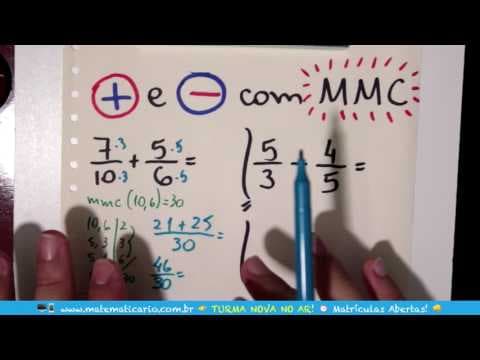 Thumbnail da aula: ⏱ ADIÇÃO E SUBTRAÇÃO DE FRAÇÕES COM MMC 👉 Minuto Matemática