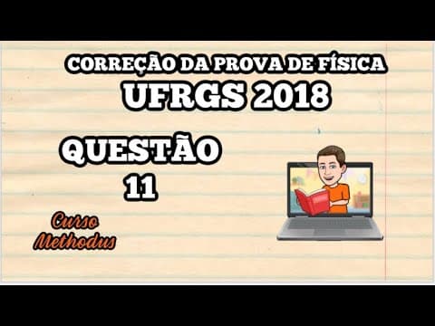Thumbnail da aula: 11 de 2018 da prova de física da UFRGS - Uma barra metálica de 1 m de comprimento é submetida a um