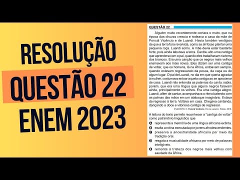 Thumbnail da aula: Resolução questão 22 (PROVA AZUL) | Linguagens ENEM 2023