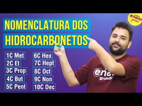 Thumbnail da aula: NOMENCLATURA DOS HIDROCARBONETOS - QUÍMICA ORGÂNICA NO ENEM. Prof. Felipe Sobis
