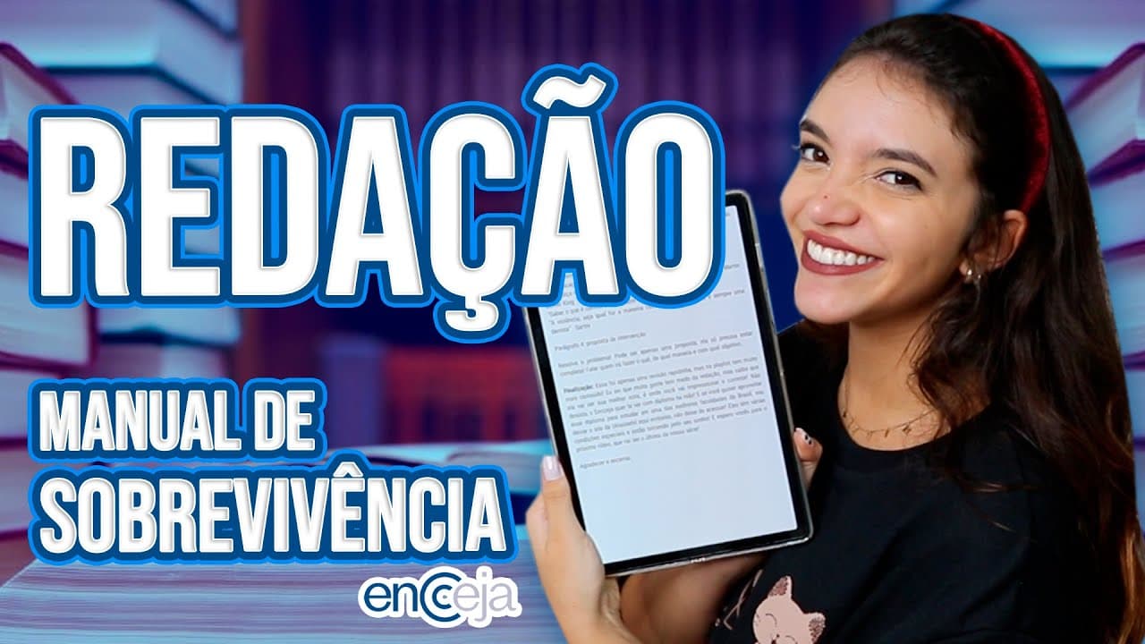 Thumbnail: 🔥 REDAÇÃO DO ENCCEJA: MANUAL DE SOBREVIVÊNCIA! (Débora Aladim)
