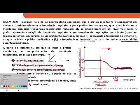 Thumbnail da aula: ENEM 2025 - Pesquisas na área de neurobiologia confirmam que a prática meditativa... | PasseiMed!