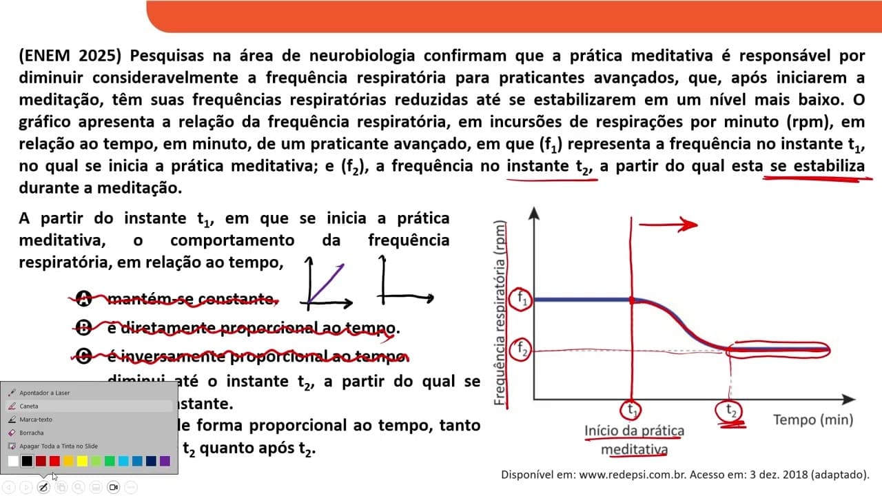 Thumbnail: ENEM 2025 - Pesquisas na área de neurobiologia confirmam que a prática meditativa... | PasseiMed!