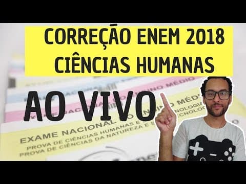 Thumbnail da aula: CORREÇÃO CIÊNCIAS HUMANAS ENEM -  A MELHOR CORREÇÃO -