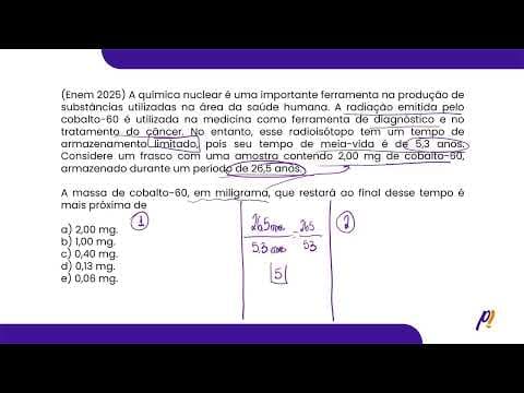 Thumbnail da aula: ENEM 2025 - A química nuclear é uma importante ferramenta na produção de substâncias... | PasseiMed!