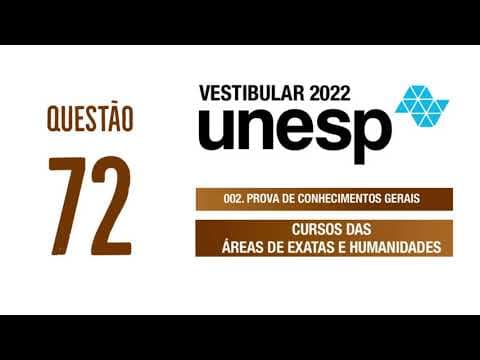 Thumbnail da aula: Unesp 2022 | Exatas e Humanidades | Questão 72