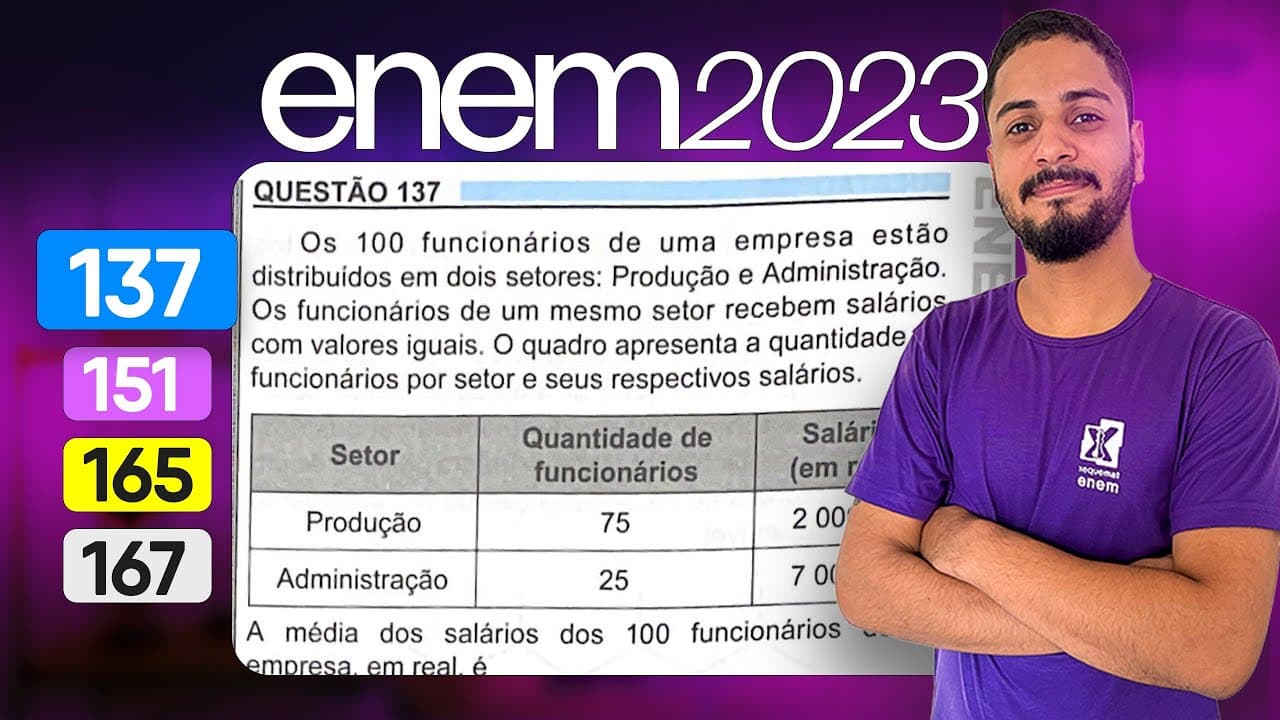 Thumbnail: Question 137 - Blue Booklet | Logic | MATHEMATICS ENEM 2023