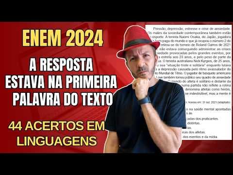 Thumbnail da aula: ENEM 2024: Pressão, depressão, estresse e crise de ansiedade. Os males da sociedade