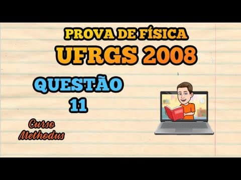 Thumbnail da aula: 11 de 2008 da prova de física da UFRGS - A figura abaixo representa um campo elétrico uniforme
