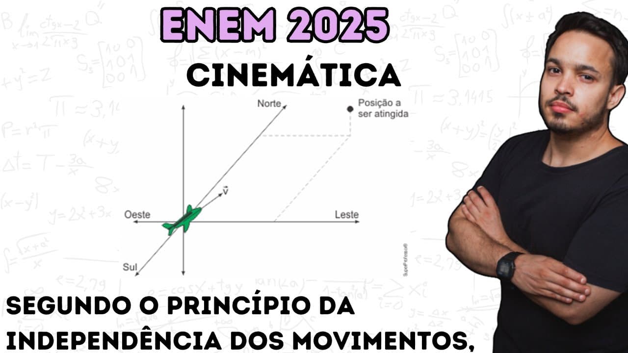 Thumbnail: ENEM 2025 - Segundo o princípio da independência dos movimentos, de Galileu, sempre que a velocidade