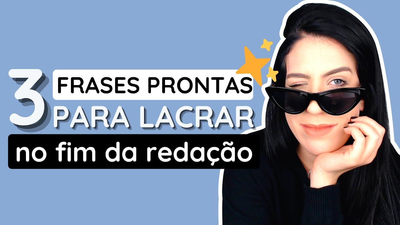 Thumbnail: FRASES PRONTAS pra FECHAR A REDAÇÃO