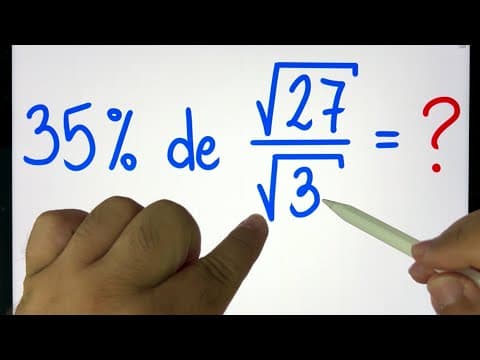Thumbnail da aula: 😱 Porcentagem de Divisão de Raiz Quadrada | Você consegue resolver?