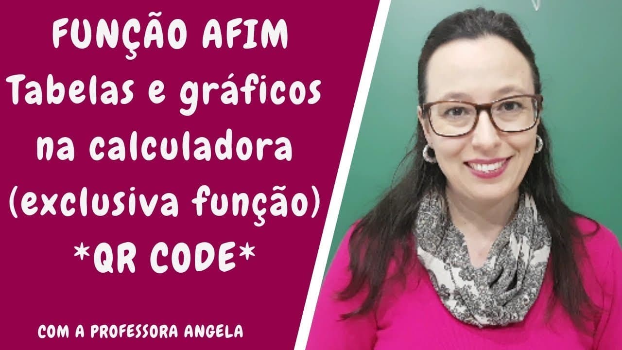 Thumbnail: Gráficos de uma função afim -  Exemplos usando a calculadora - Professora Angela