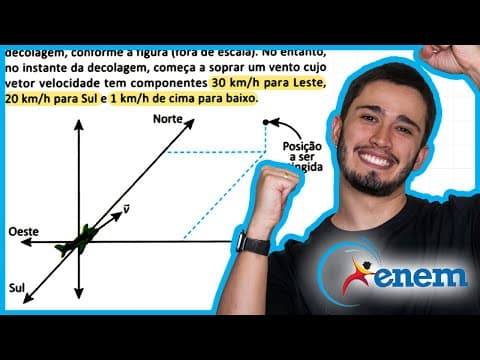 Thumbnail da aula: ENEM 2025 - Segundo o princípio da independência dos movimentos, de Galileu, sempre que a velocidade