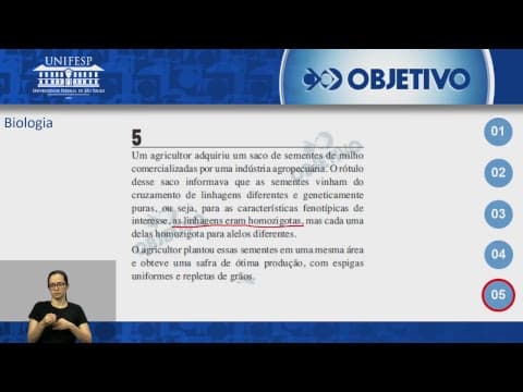 Thumbnail da aula: Resolução Comentada - Biologia - UNIFESP - 2ª Fase - 2º Dia - 2019
