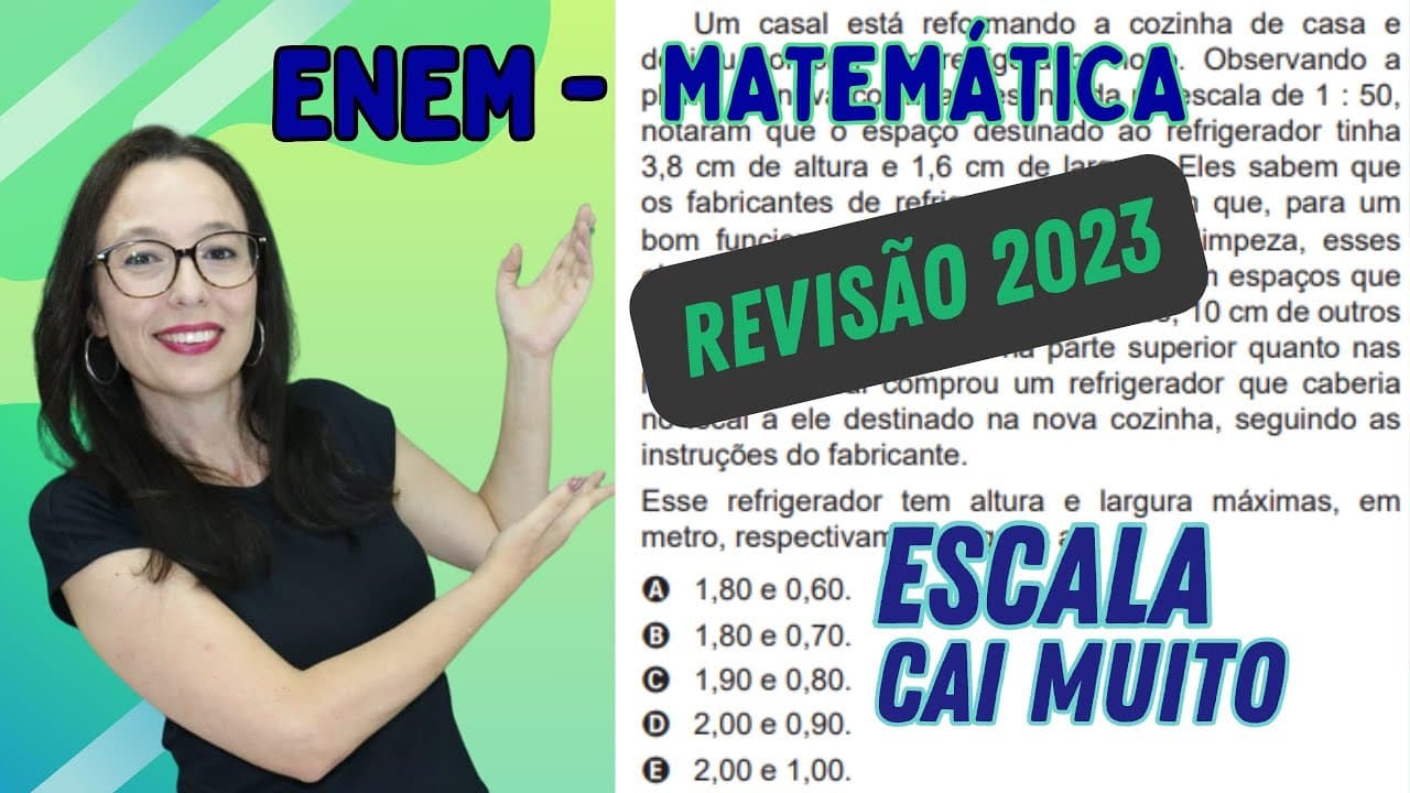 Thumbnail: ENEM 2023 - ESCALA - Professora Angela Matemática