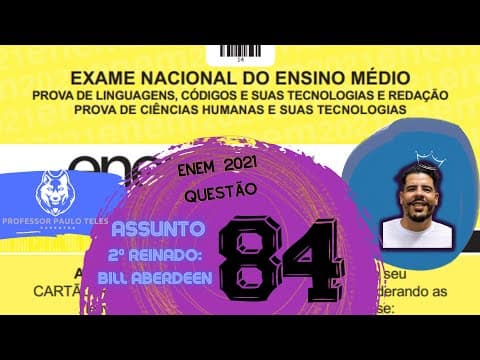 Thumbnail da aula: Resolução Enem 2021 - Humanas Questão 84