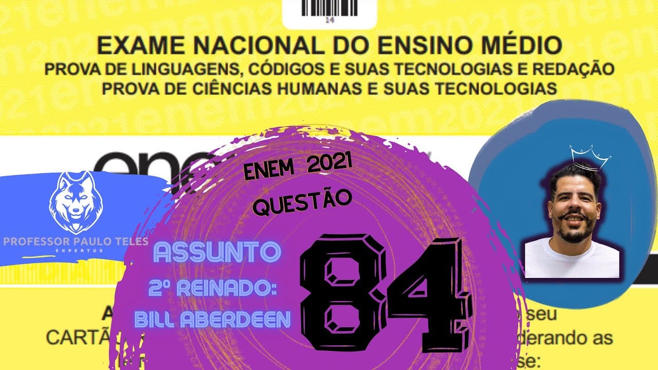 Thumbnail: Resolução Enem 2021 - Humanas Questão 84