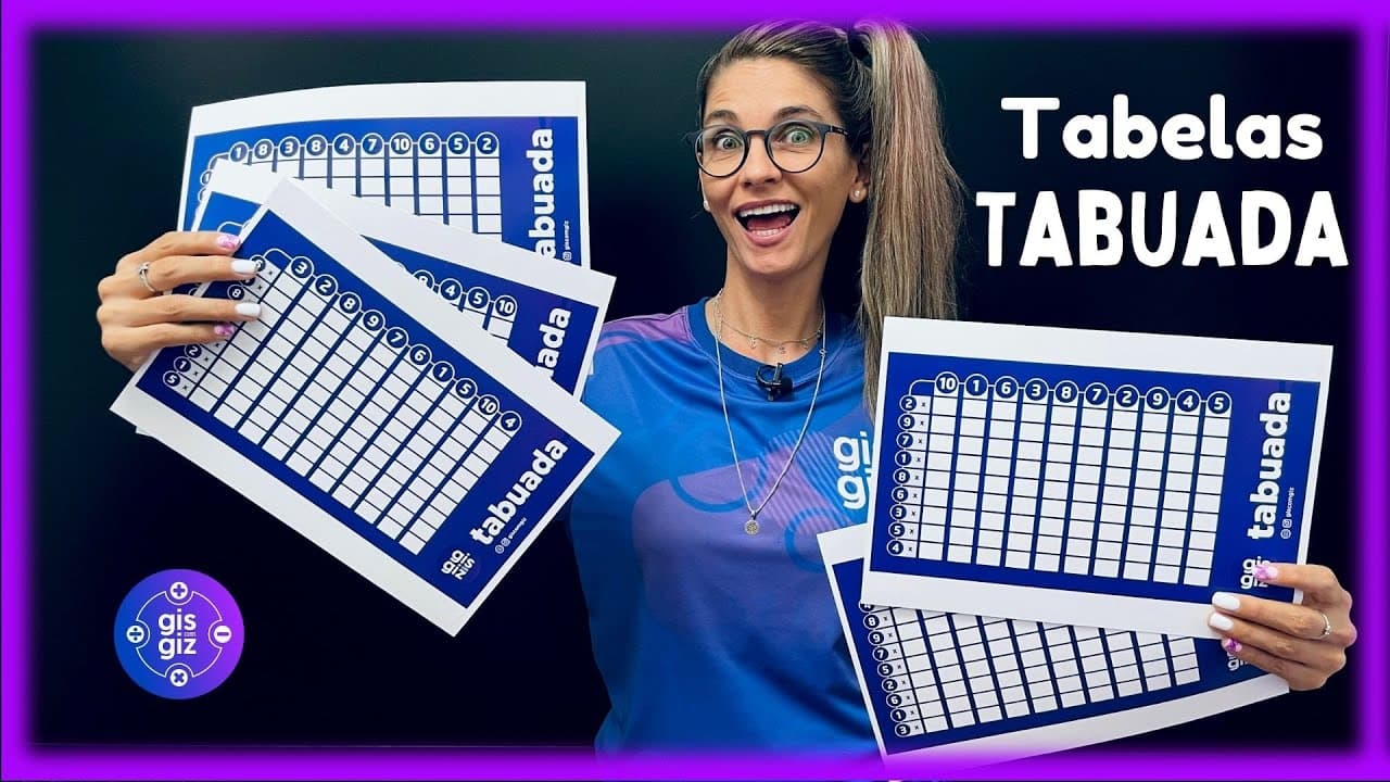 Thumbnail: TABELAS DE TABUADA | TABUADA DO 2, 3, 4, 5, 6, 7, 8, 9, e 10