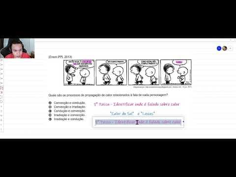 Thumbnail da aula: ENEM 2013 PPL   - Quais são os processos de propagação de calor relacionados à fala de cada