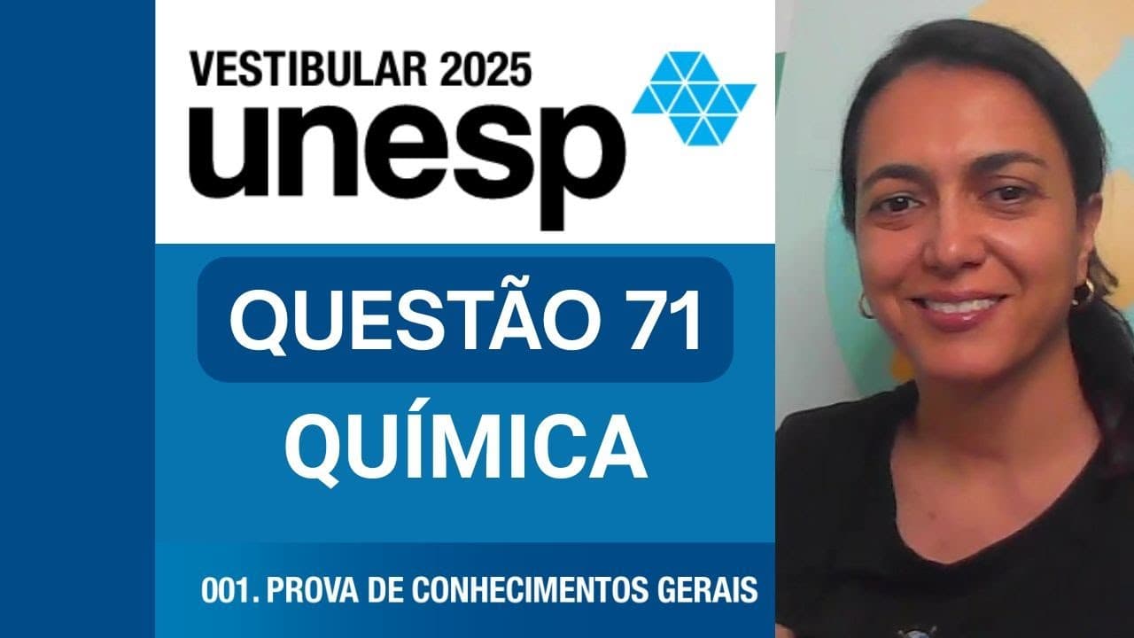 Thumbnail: UNESP 2025 QUÍMICA - 71- Diluição - Uma solução aquosa do sal sulfato de cobre pentahidratado
