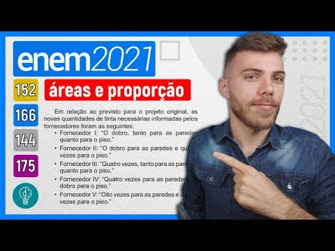 Thumbnail da aula: 🛑166 Enem 2021 - ÁREAS E PROPROÇÃO - O projeto de um contêiner, em forma de paralelepípedo reto