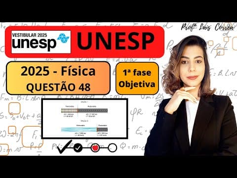 Thumbnail da aula: 🟠 FÍSICA / UNESP 2025 / 1ª  FASE / QUESTÃO 48 / Um estado brasileiro oferece duas opções de rotas...