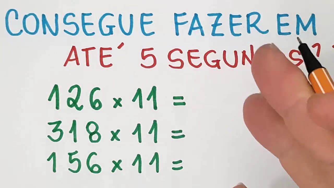 Thumbnail: 🔥 HELP MATEMÁTICA BÁSICA - Truque da Multiplicação por 11 - Math Trick #221
