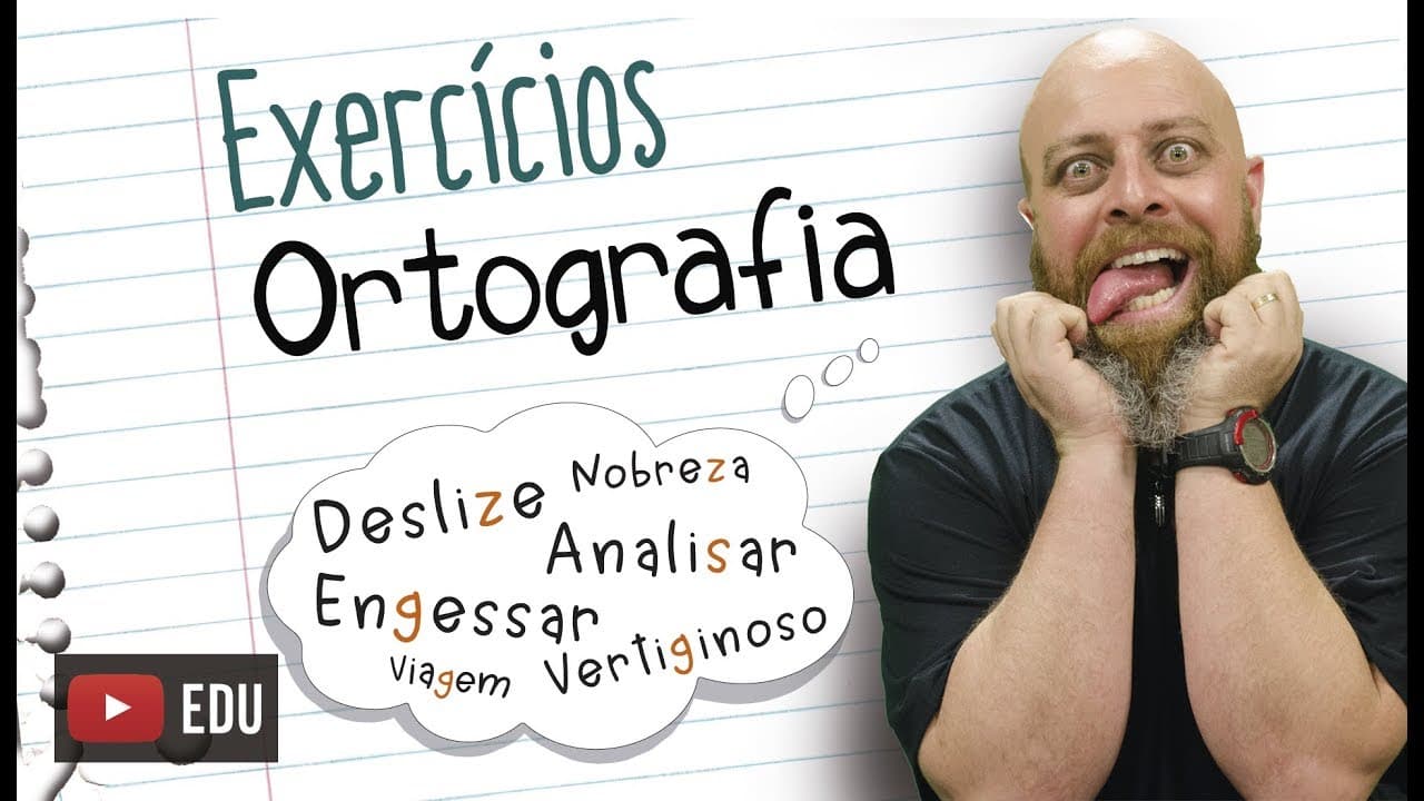 Thumbnail: Exercícios de Ortografia [Prof Noslen]