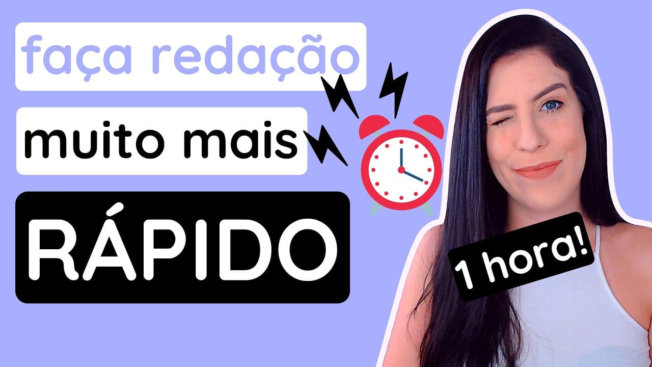 Thumbnail: Como fazer redação em 1 hora no Enem