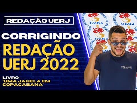Thumbnail da aula: Corrigi uma REDAÇÃO MODELO UERJ - ao vivo #uerj2022 #uerj #uerjresiste