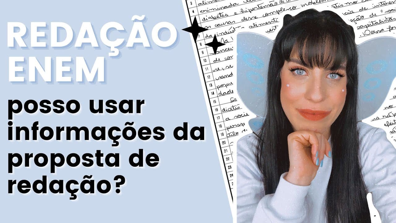 Thumbnail: Posso usar informações da proposta de redação do Enem?