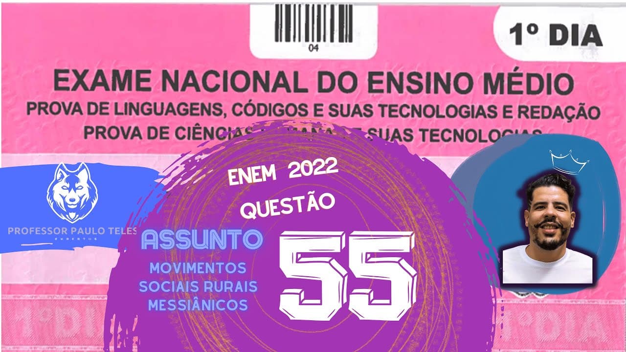 Thumbnail: Resolução Enem 2022 - Humanas Questão 55