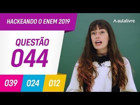Thumbnail da aula: Enem 2019 | Português: Gêneros textuais | Questão 44 (branco)