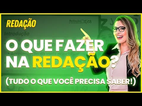Thumbnail da aula: O QUE FAZER NA REDAÇÃO? - Profa. Pamba