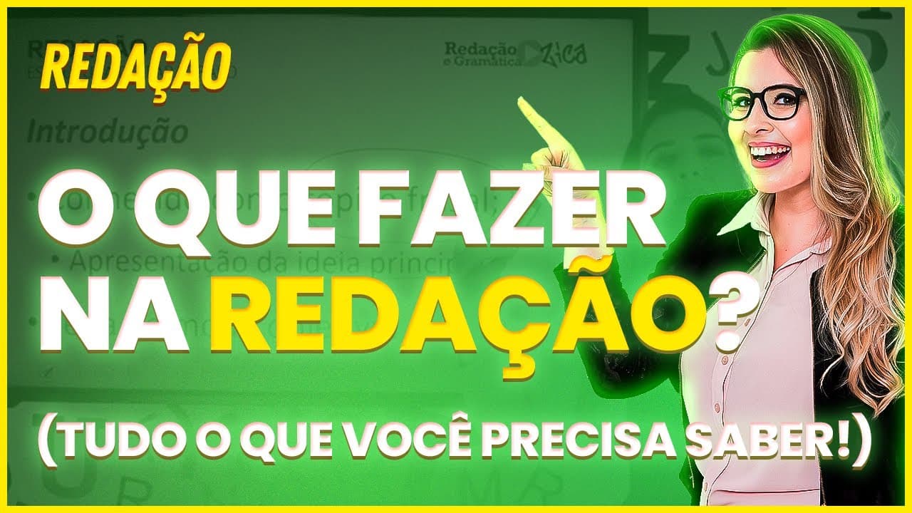 Thumbnail: O QUE FAZER NA REDAÇÃO? - Profa. Pamba