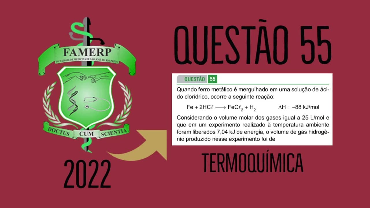 Thumbnail: FAMERP 2022 | PRIMEIRO DIA | QUESTÃO 55