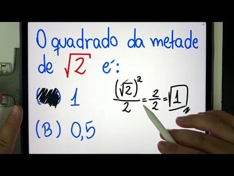 Thumbnail da aula: 🤯 O quadrado da metade de √2 é... | Será que você resolve ERRADO a esta expressão matemática?