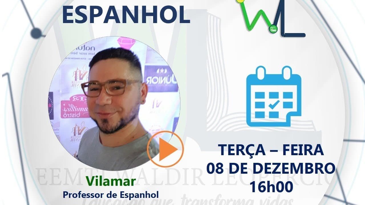 Thumbnail: RESOLUÇÃO QUESTÕES ENEM LÍNGUA ESTRANGEIRA ESPANHOL| RUMO À UNIVERSIDADE | Prof. Vilamar Carvalho