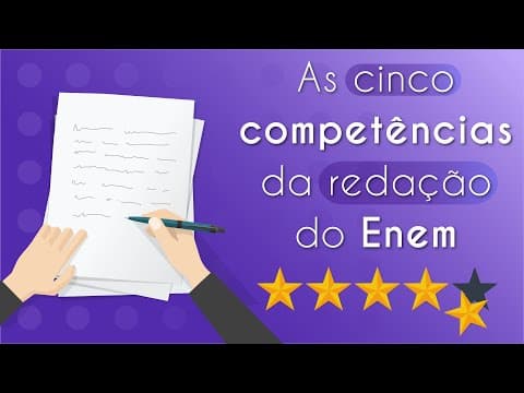 Thumbnail da aula: As cinco competências da redação do Enem - Brasil Escola