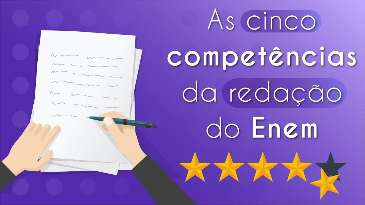 Thumbnail: As cinco competências da redação do Enem - Brasil Escola