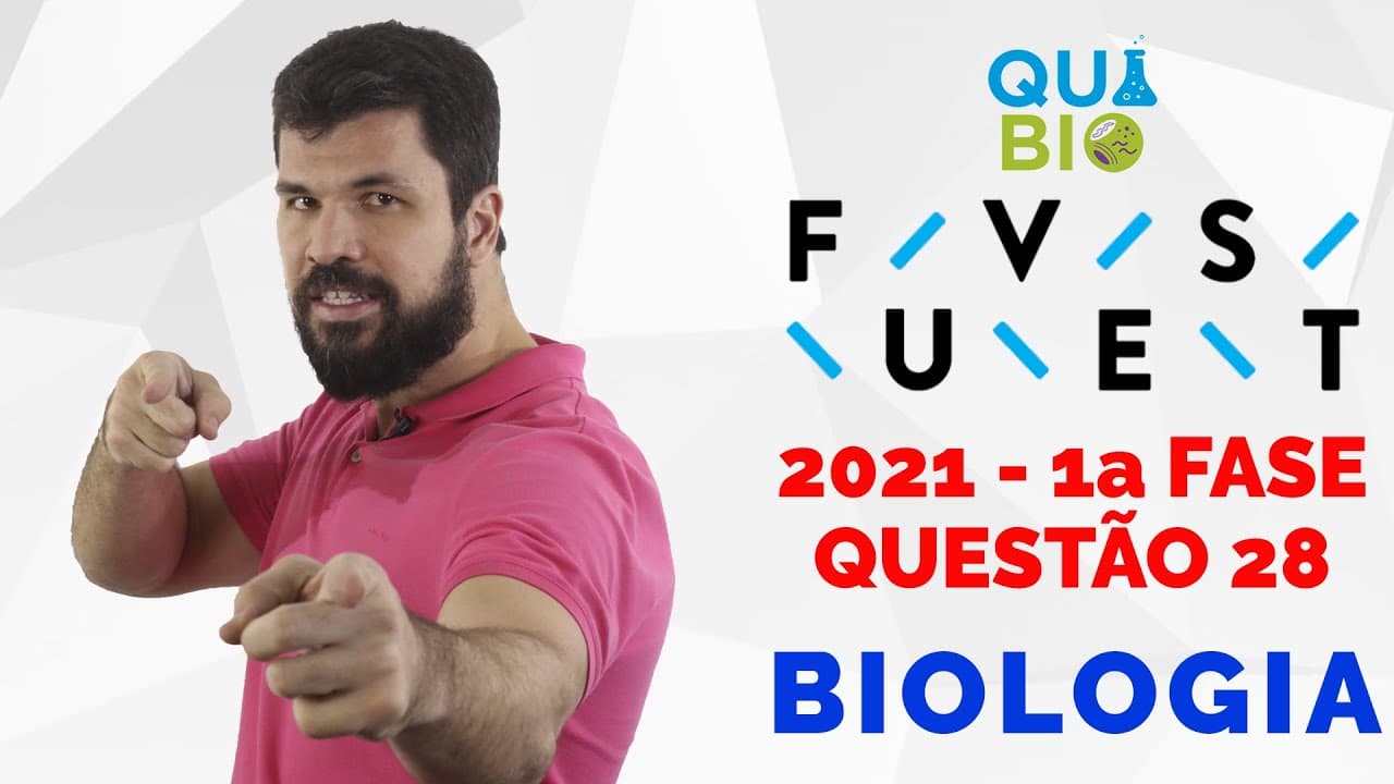 Thumbnail: FUVEST 2021 - Questão 28 - A genealogia a seguir representa uma família em que aparecem pessoas afet