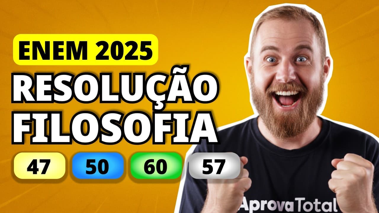 Thumbnail: ENEM 2025 FILOSOFIA – Questão 47 | O direito não é a justiça. O direito é o elemento do cálculo