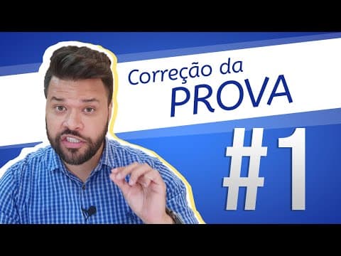 Thumbnail da aula: Correção comentada da prova de INGLÊS | Prova #1