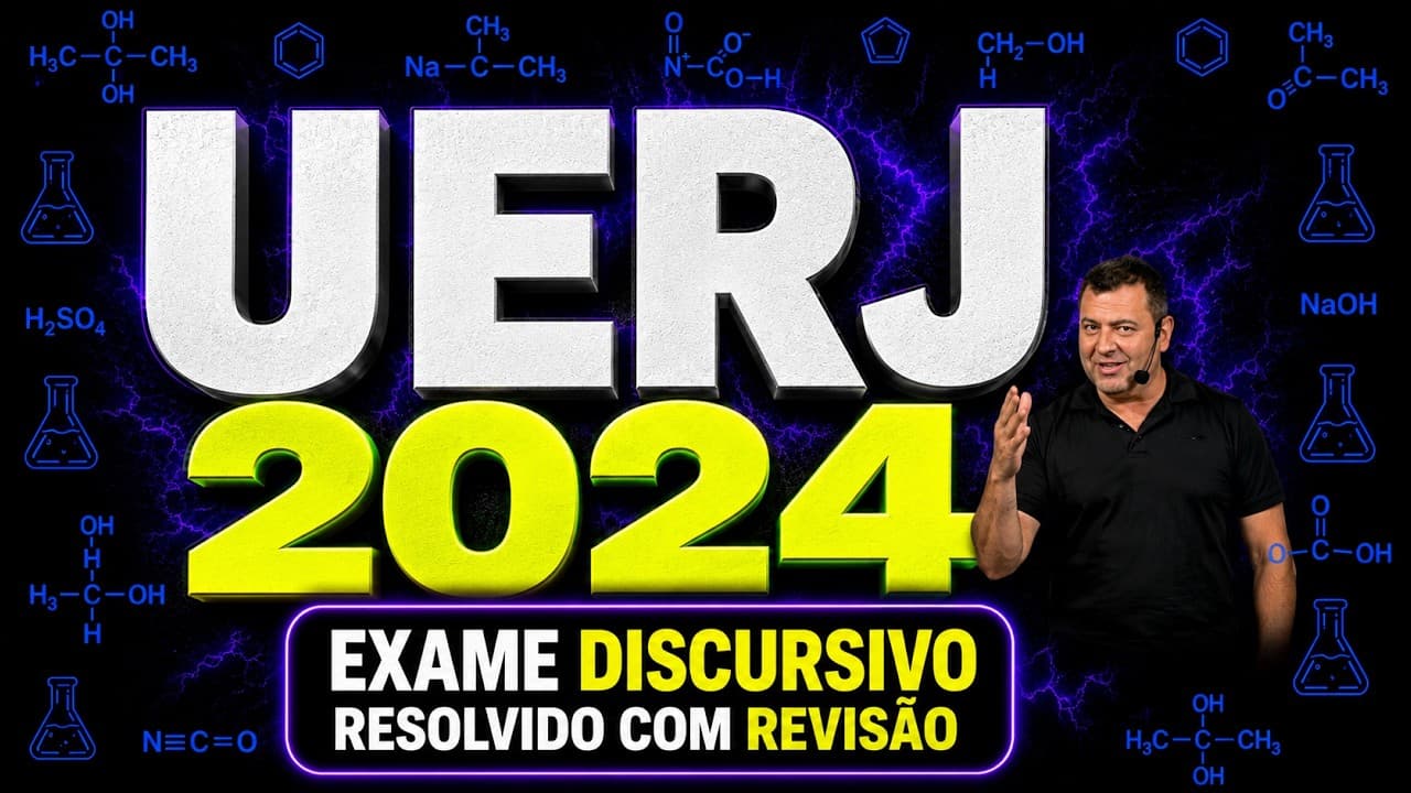Thumbnail: 💡 UERJ ED  2024 | A dissolução de sais em água produz soluções ácidas básicas ou neutras